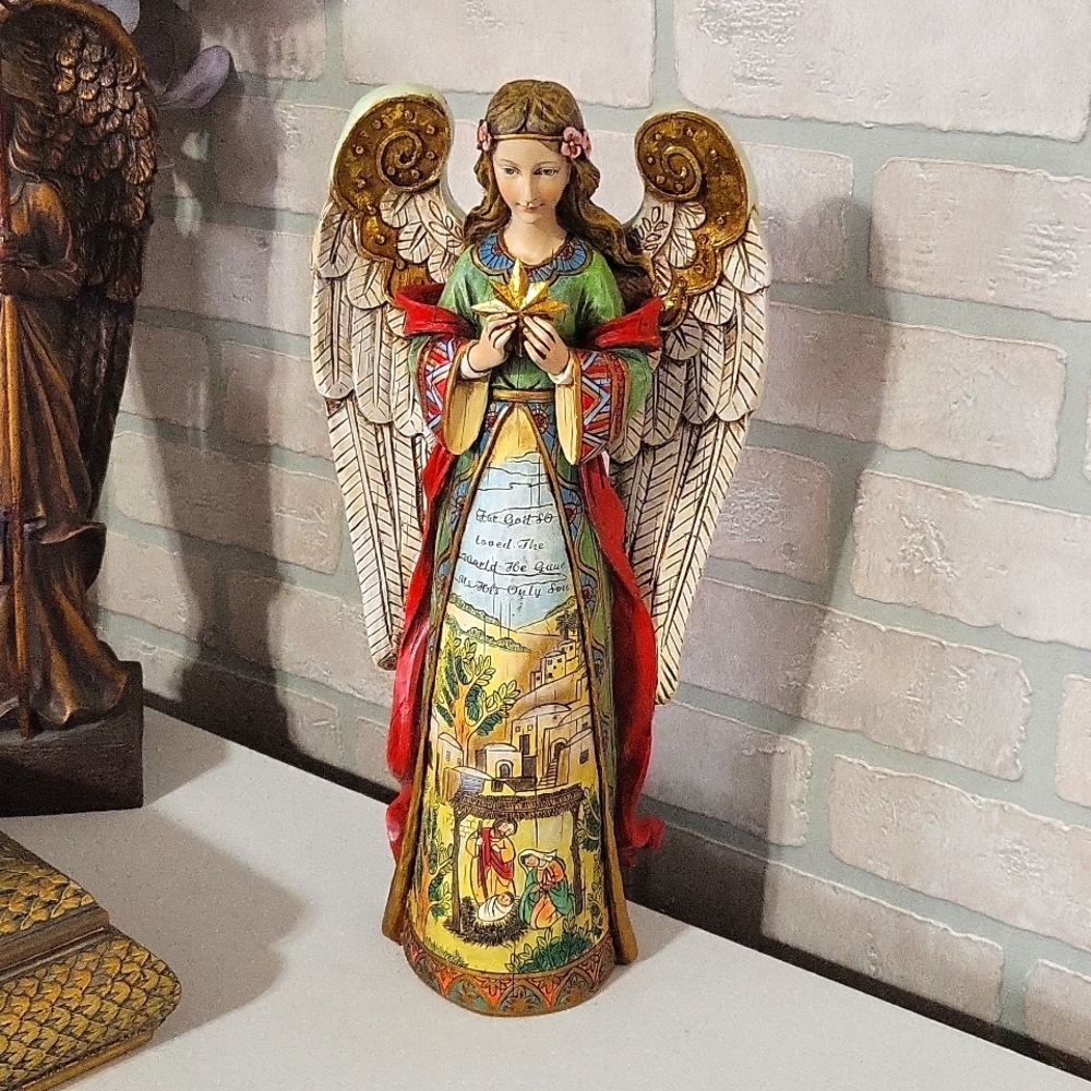 Angel With The Holy Nativity In The Skirt .